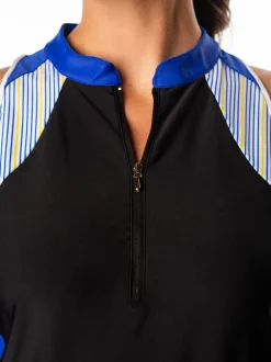 Addi Portrait Blue and Black Tank - FINAL SALE