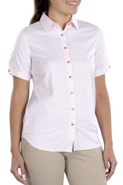 Caitlyn Dusty Pink Stretch Button Up Short Sleeve - FINAL SALE