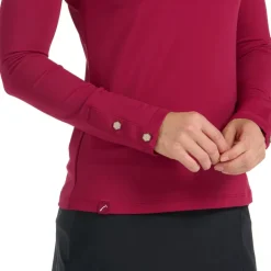 CLARA LONG SLEEVE CRIMSON GOLF SHIRT - FINAL SALE