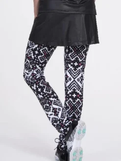 Fitness Legging/Skirt Combo - Black/Aztec - FINAL SALE