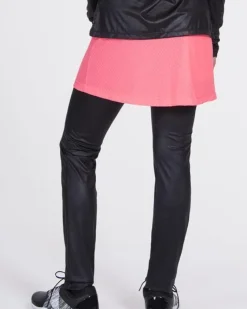 Fitness Legging/Skirt Combo Coral/Black- FINAL SALE