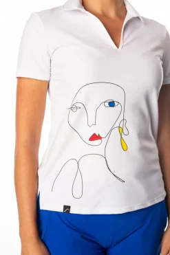 Harper White Portrait Polo - FINAL SALE