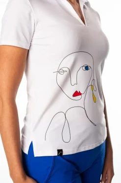 Harper White Portrait Polo - FINAL SALE