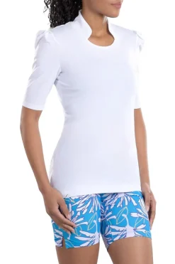 Kali White Mid Sleeve Top - FINAL SALE