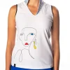 Megan Portrait White Top - FINAL SALE