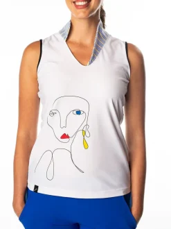 Megan Portrait White Top - FINAL SALE