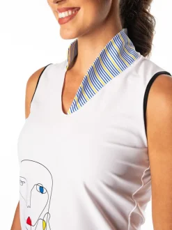 Megan Portrait White Top - FINAL SALE