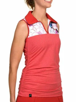 Melissa Heathered Red and Bloom Top - FINAL SALE