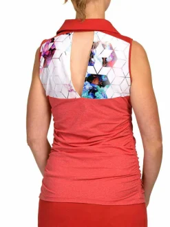 Melissa Heathered Red and Bloom Top - FINAL SALE