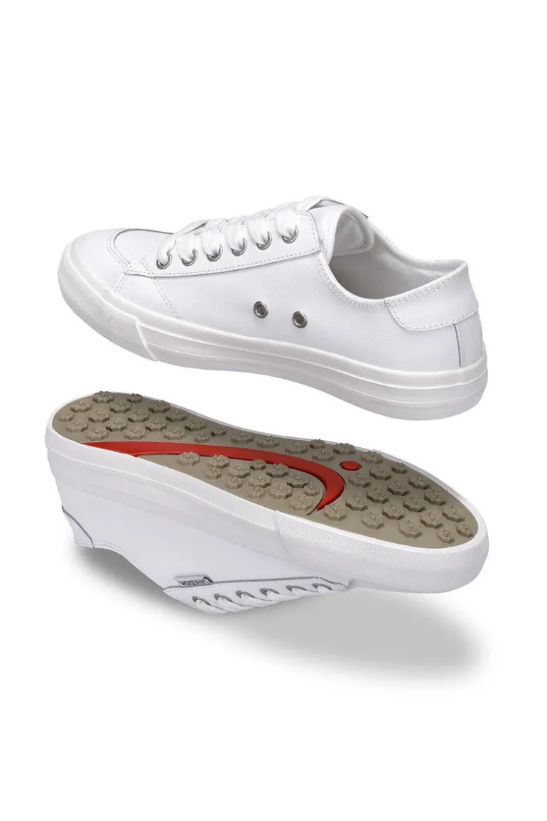 Spikeless White Leather Traveler Shoe - FINAL SALE