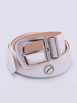 White Leather Belt - FINAL SALE